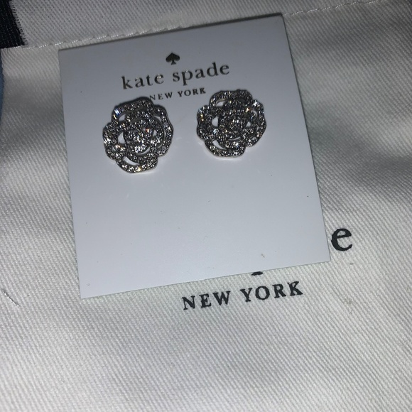 Kate Spade Crystal Rose Stud Earrings - Picture 3 of 3